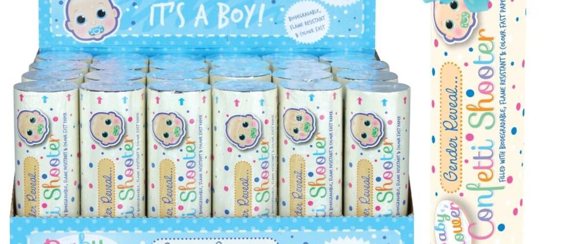confetti shooter - its a boy 20cm