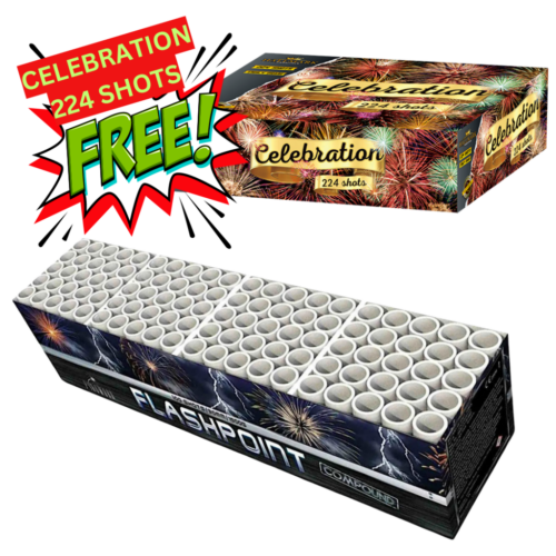 FLASHPOINT BY PYROWORX WITH FREE CELEBRATION HALLMARK FIREWORKS