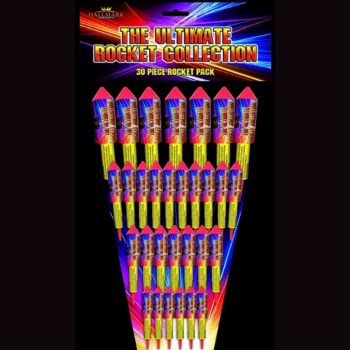 30 Varying sizes ranging from small to large rockets