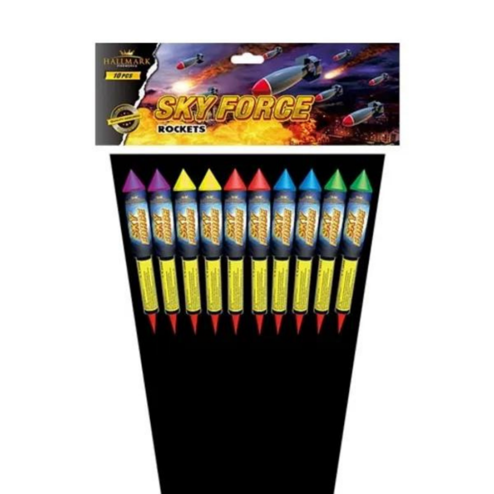 sky force 10 rockets hallmark fireworks