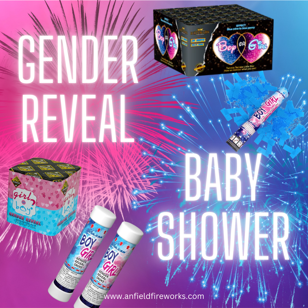 Gender Reveal fireworks - Anfield Fireworks
