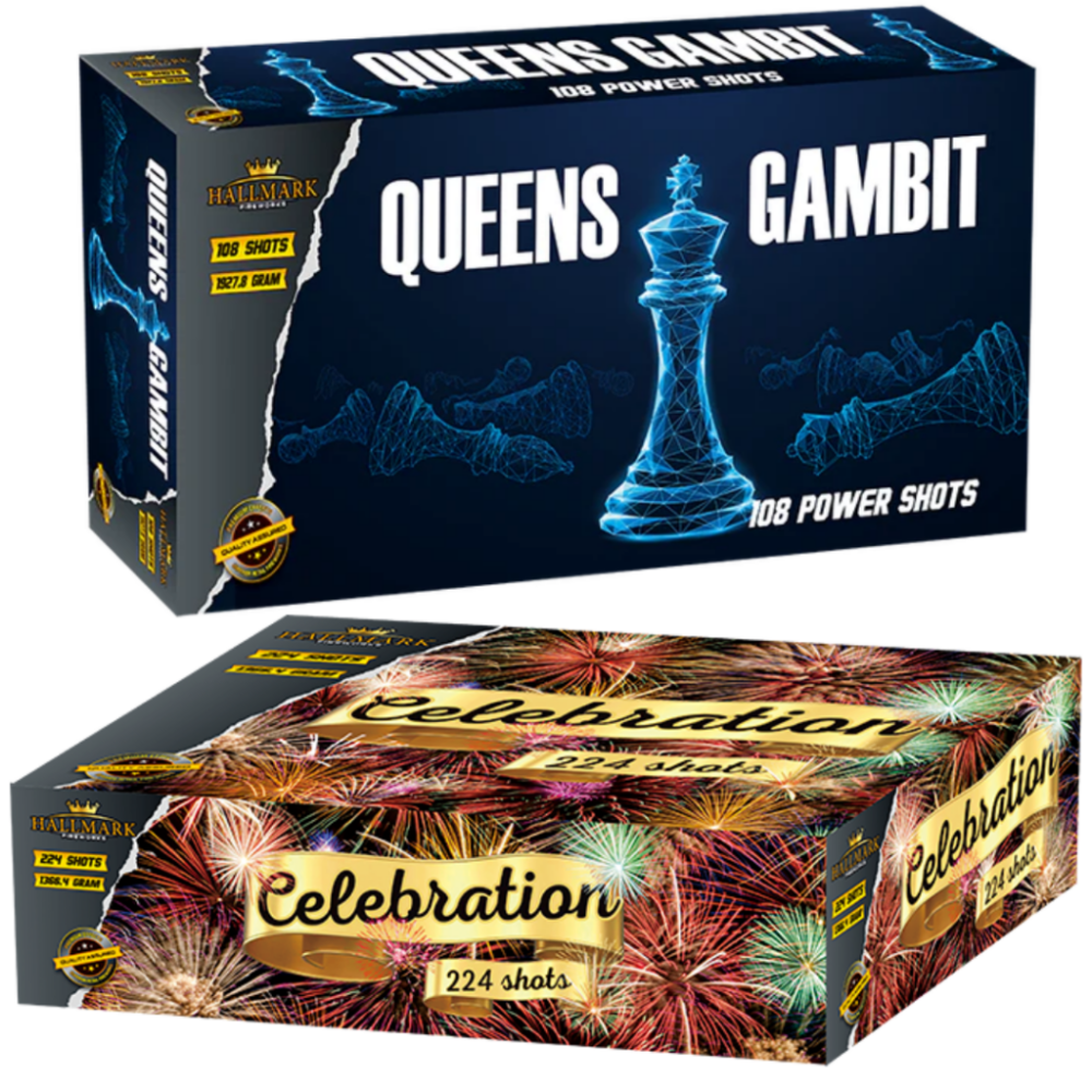 Queens Gambit and Celebration Hallmark fireworks