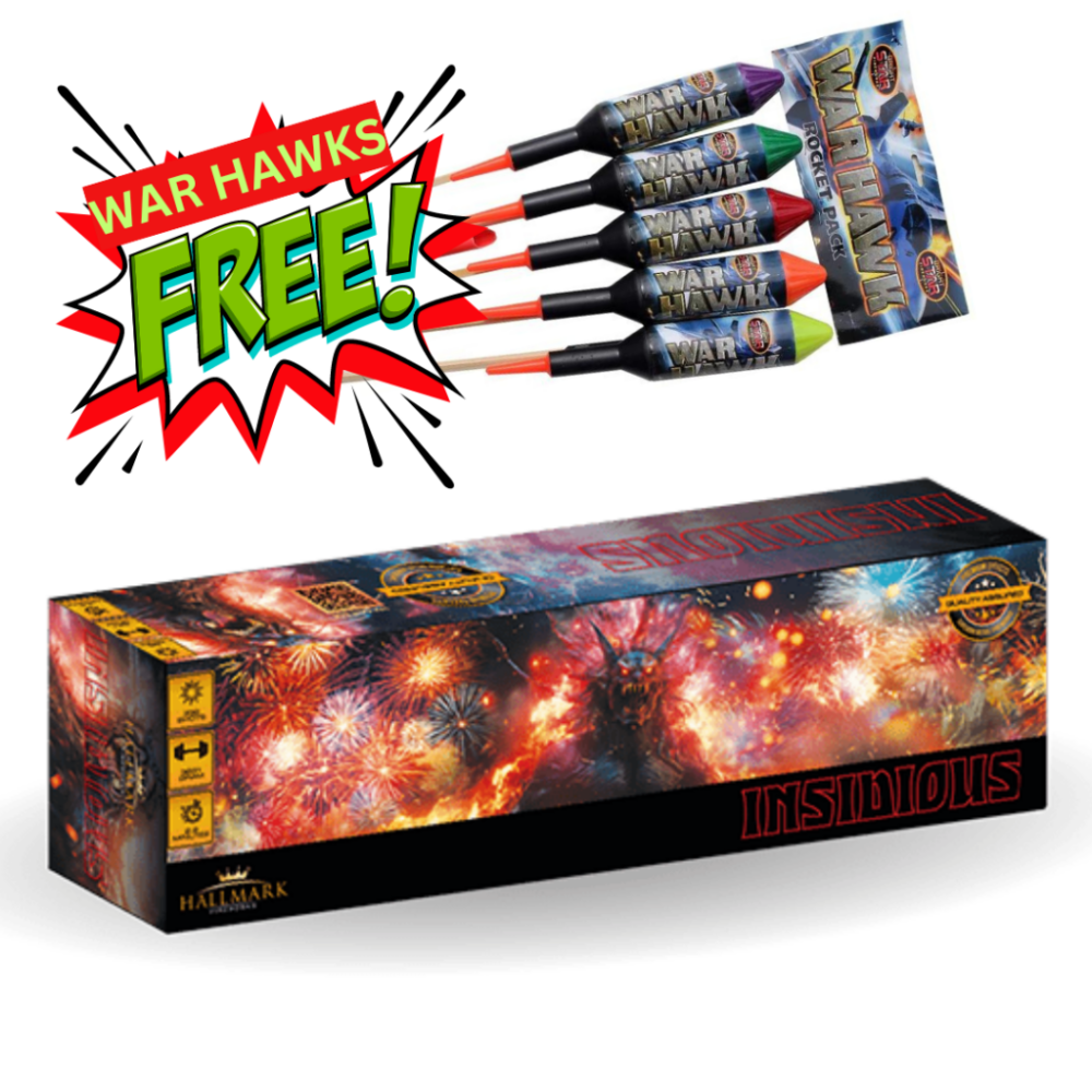 insidious hallmark fireworks and war hawk rockets