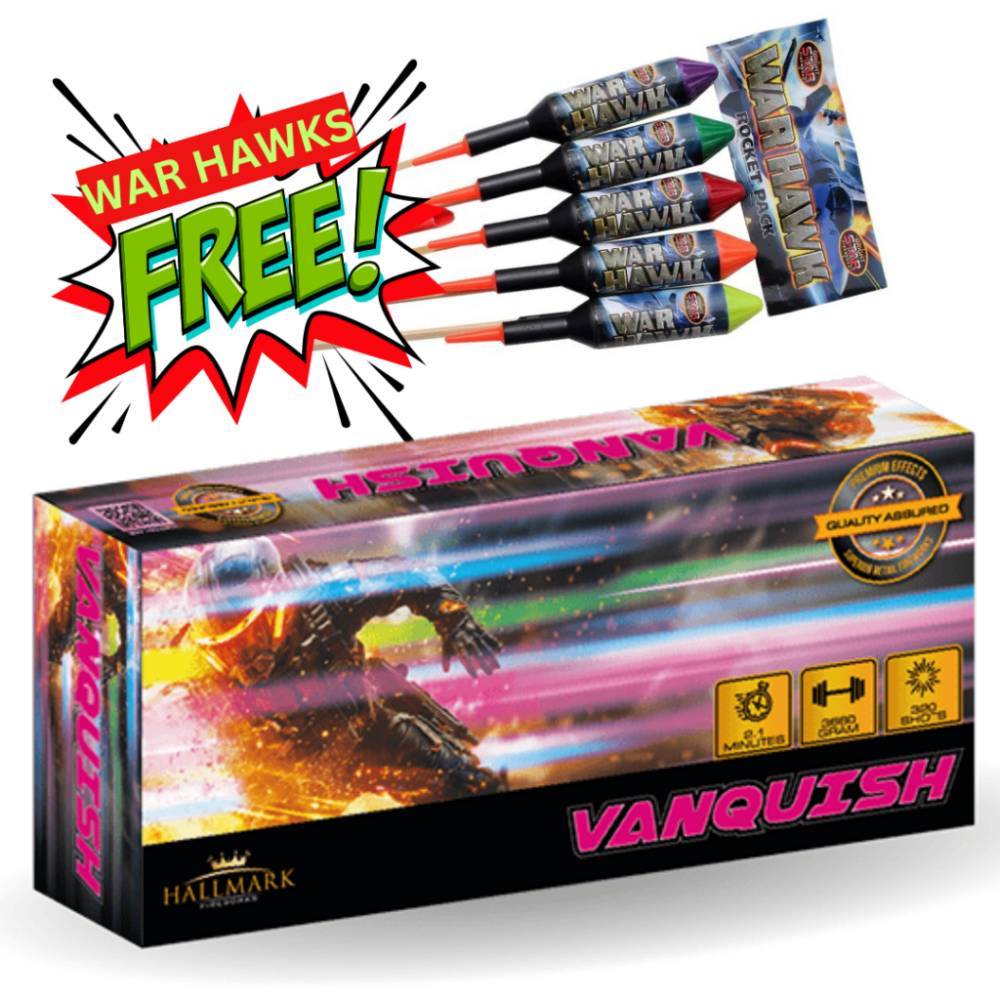 vanquish hallmark fireworks and war hawk rockets