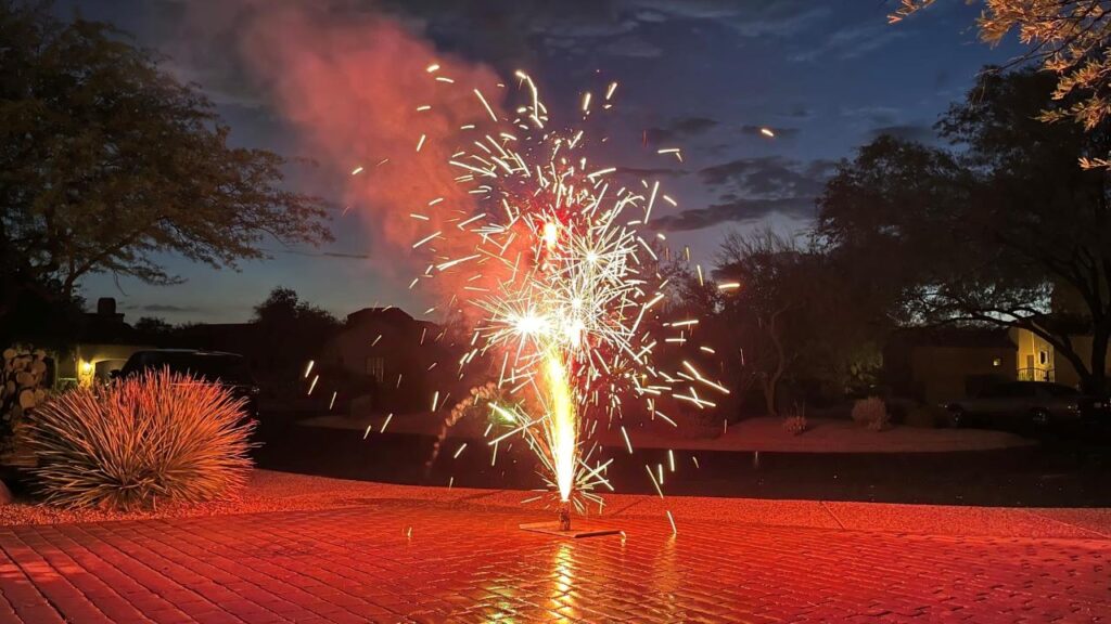 beautiful ground firework