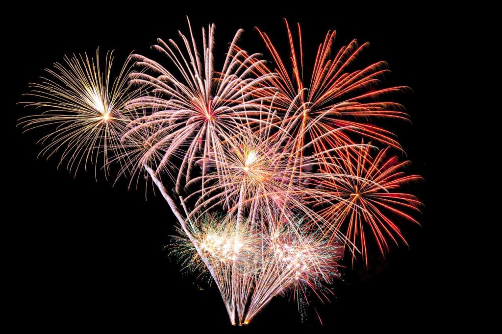 fireworks on the river