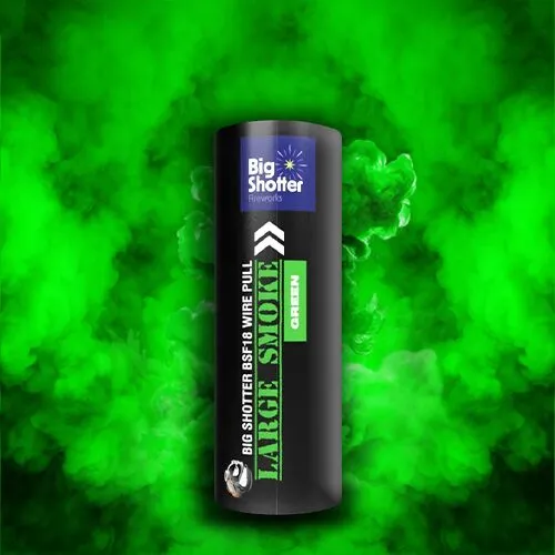 green smoke flare