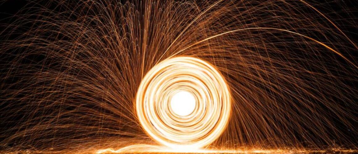 catherine wheel firework spinning