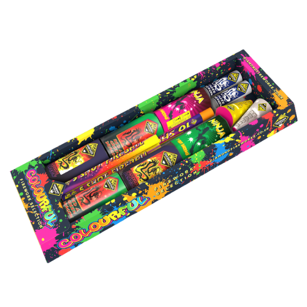 colourful selection box by diamond fireworks