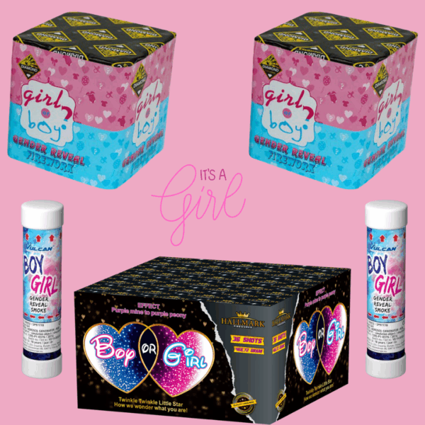 Gender Reveal Fireworks - Girl