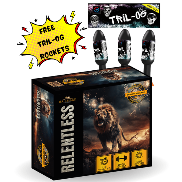 relentless by hallmark fireworks.