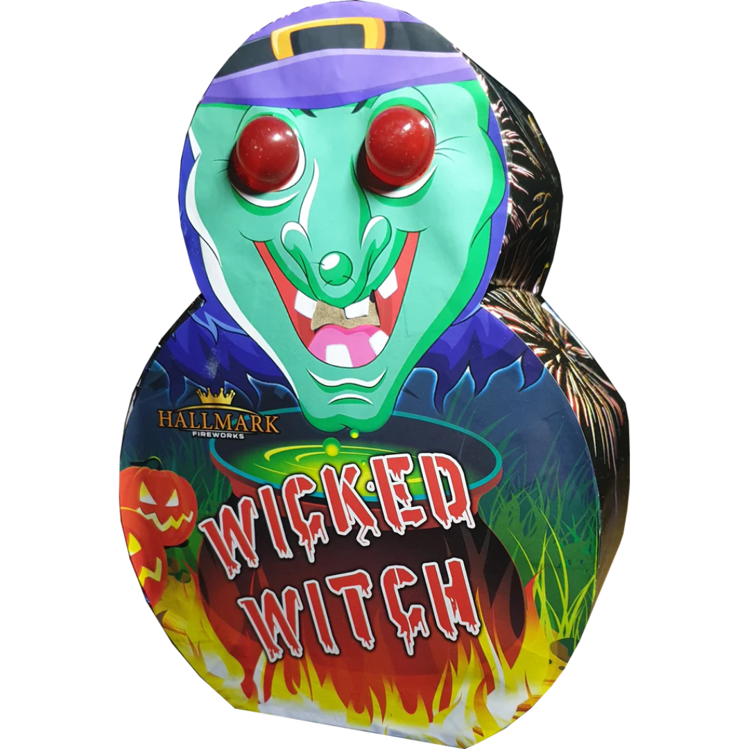 Wicked Witch fountain by Hallmark Fireworks