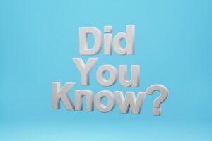 words Did you know on a blue background